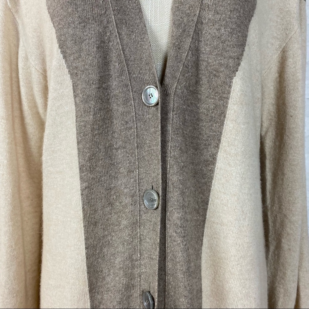 Escada Two Tone Color Front Button Long Cardigan - image 2